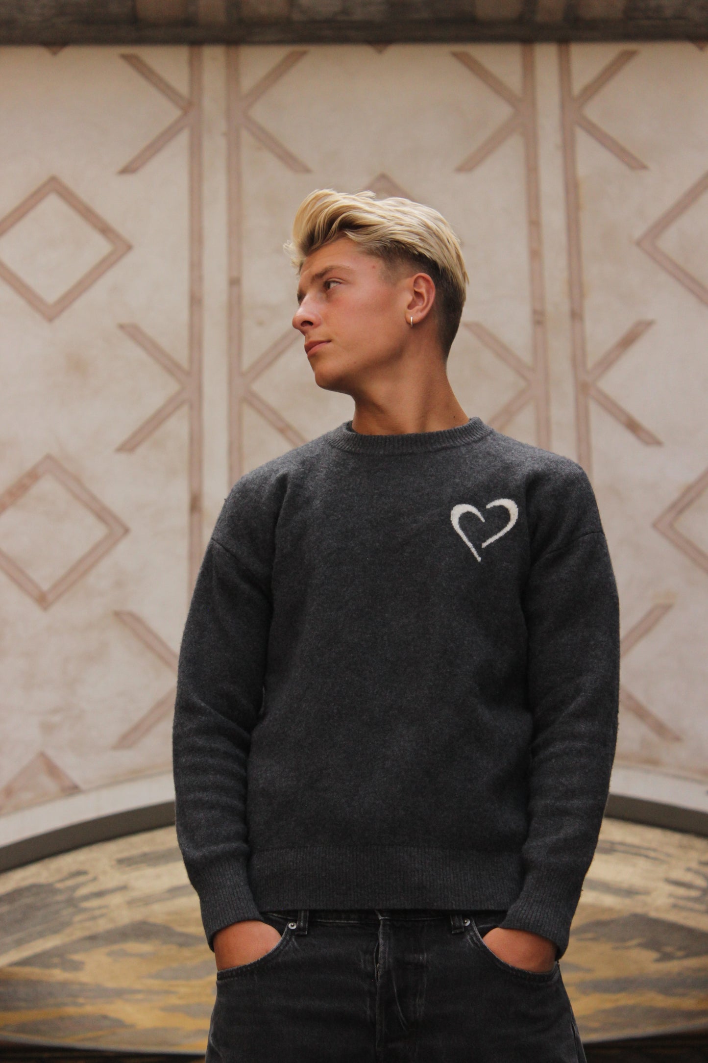 Merino Wool Sweater - Dark Grey