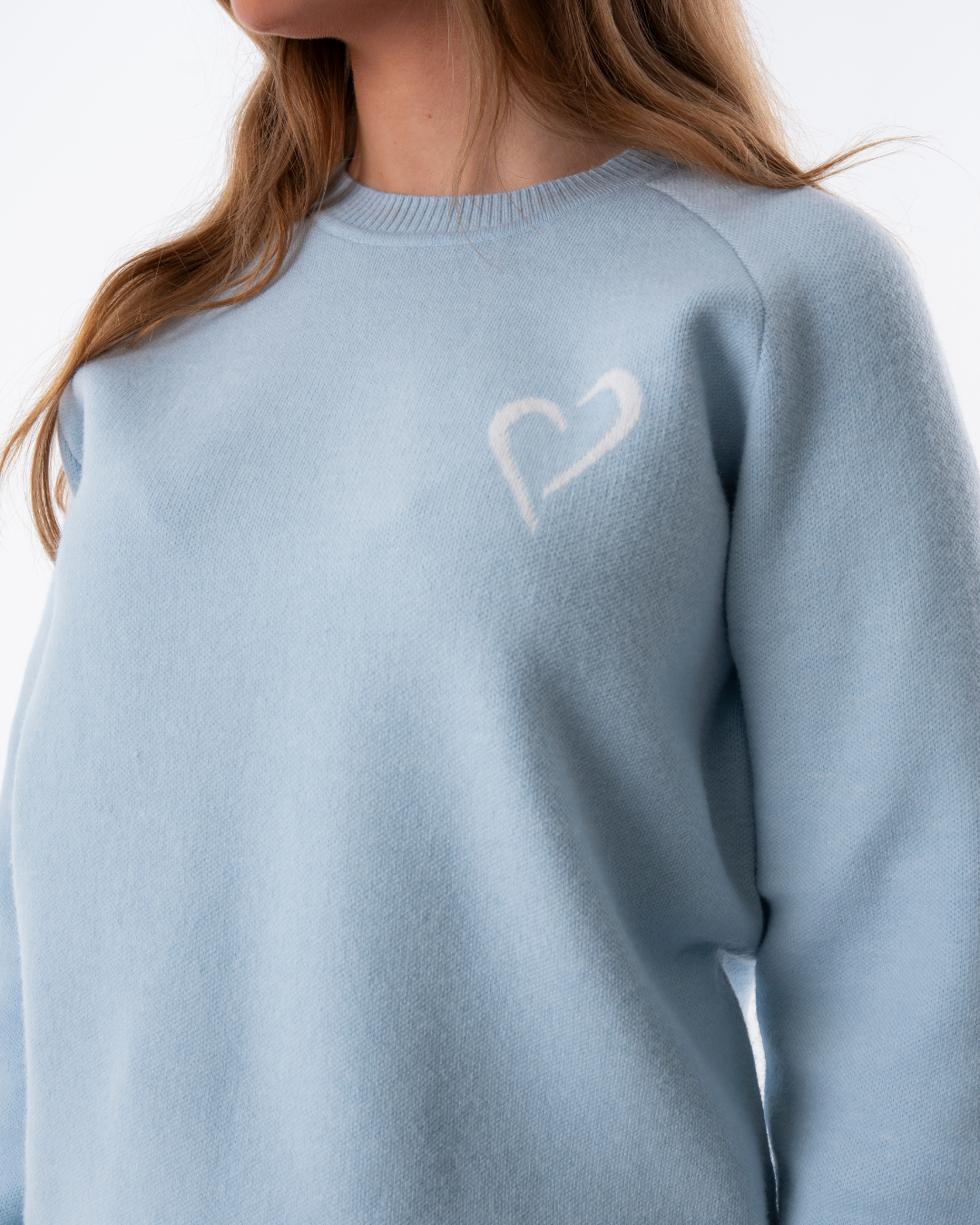 Womens Soft Knit Sweater - Light Blue