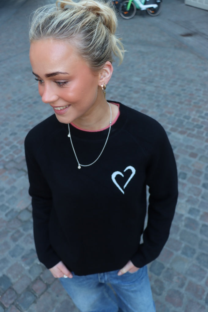 Soft Knit Striktrøje til Kvinder - Sort