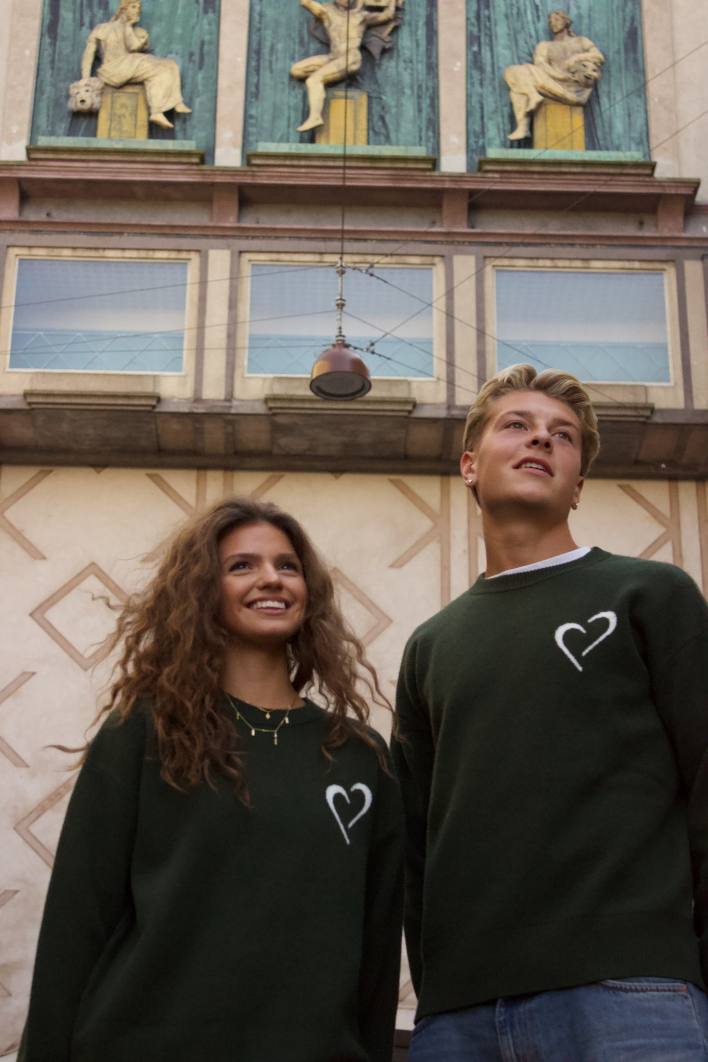 Merinould Striktrøje Grøn