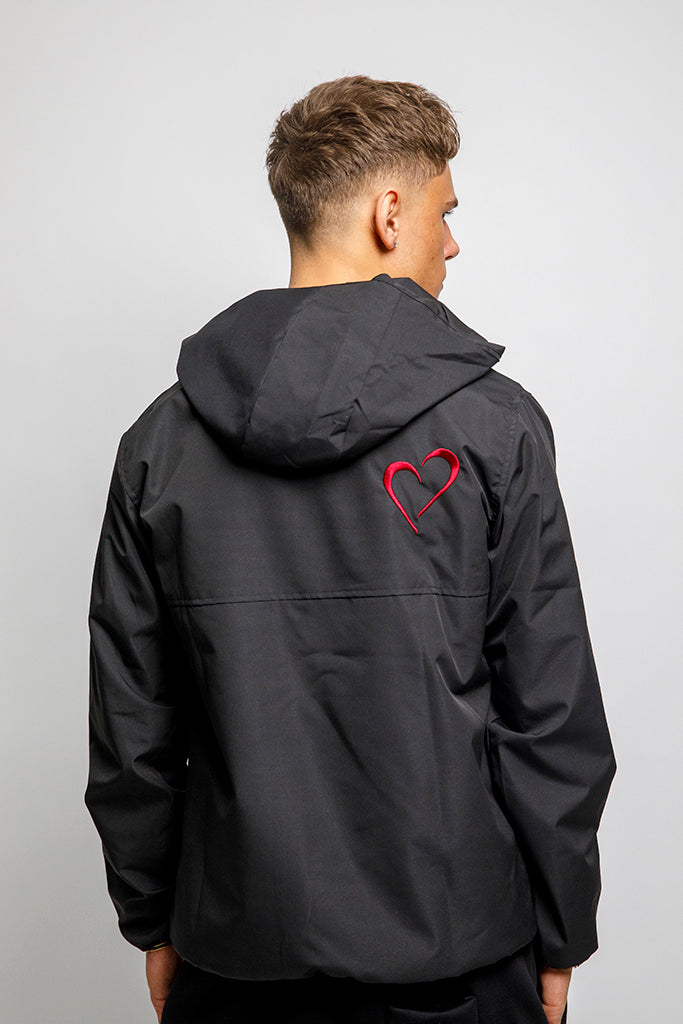 Windjacket with Red Logo - Black