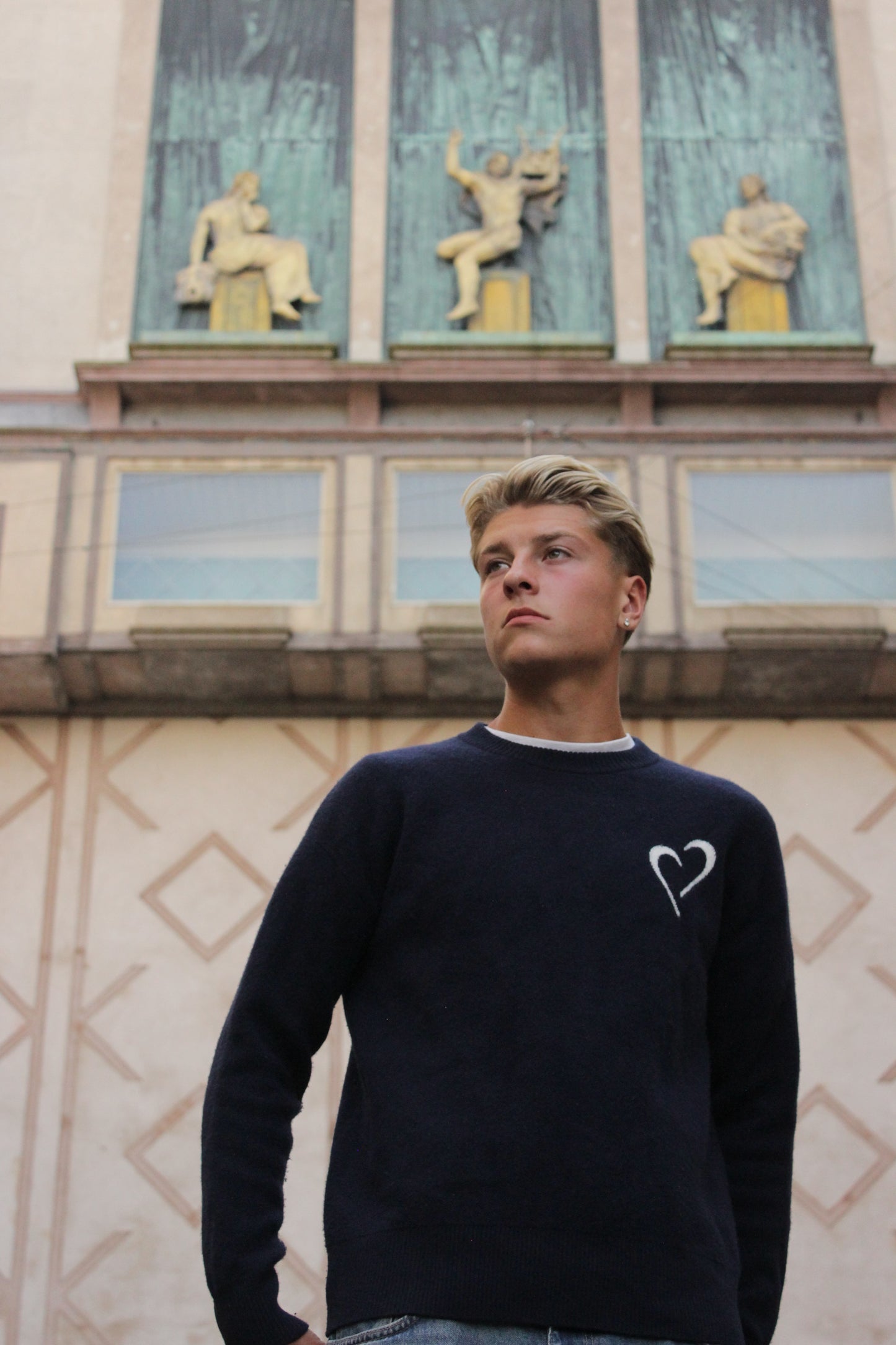 Merino Wool Sweater - Dark Blue