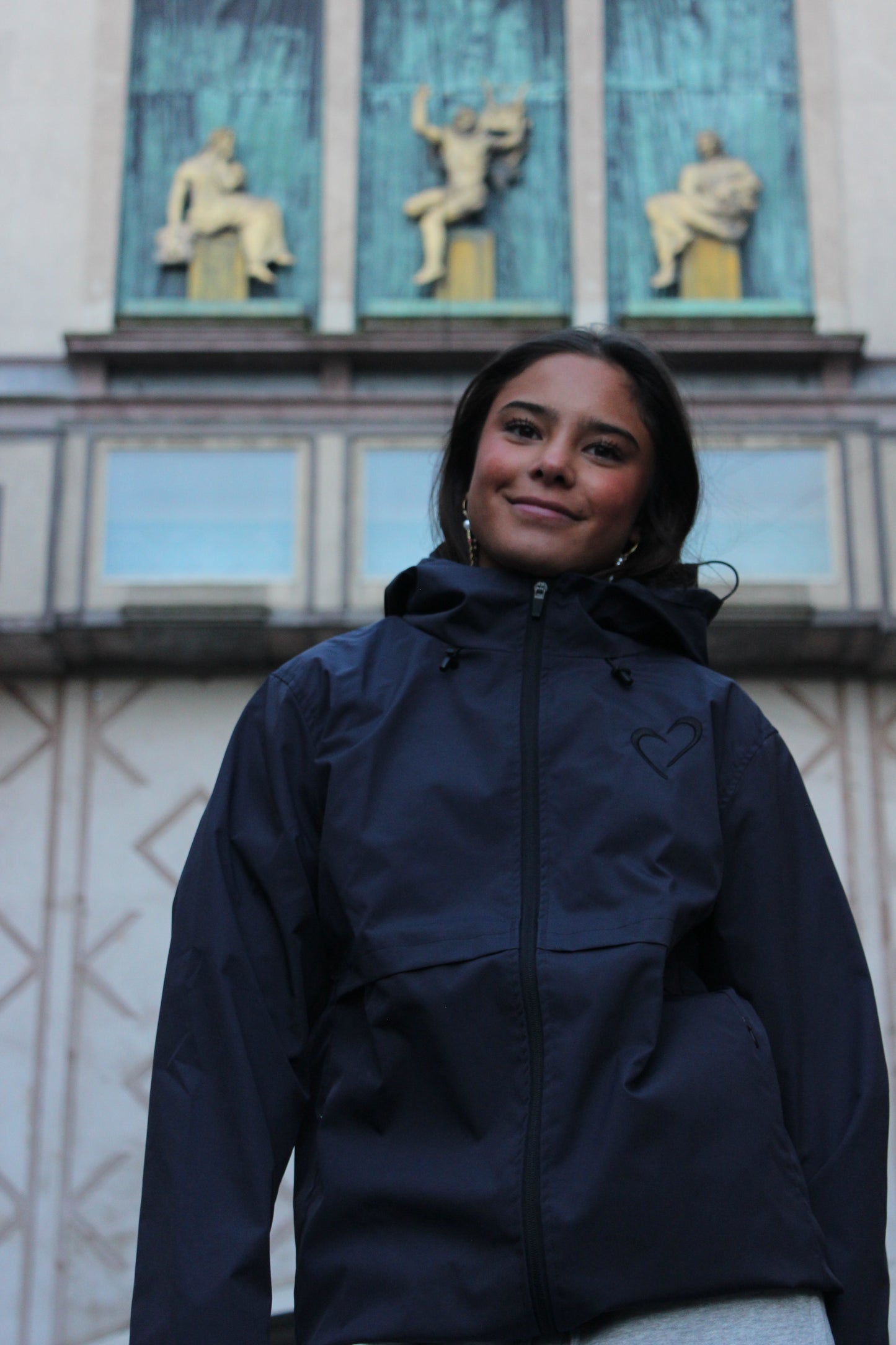 Windjacket with Back Logo - Dark Blue