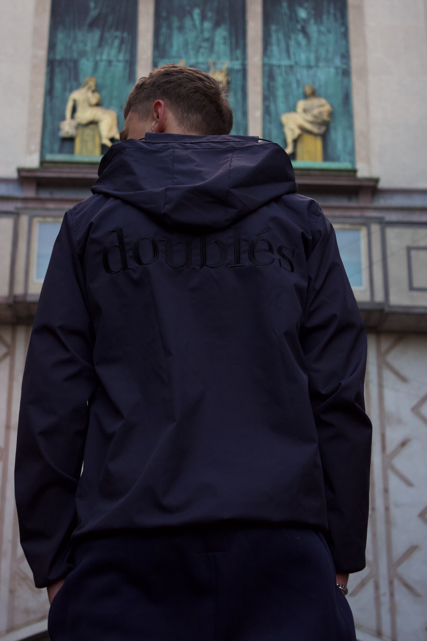 Windjacket with Back Logo - Dark Blue