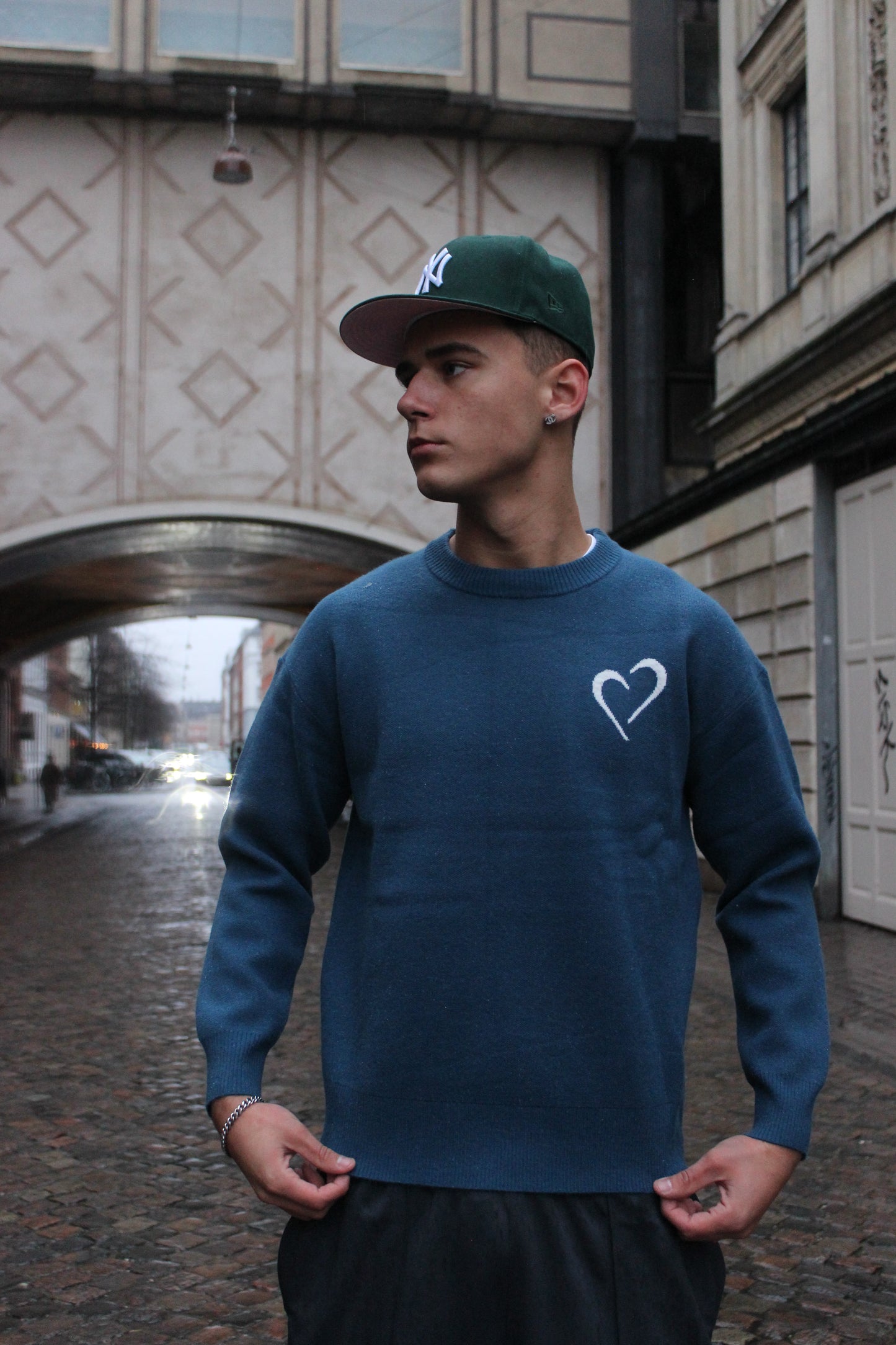 Soft Knit Striktrøje Blå