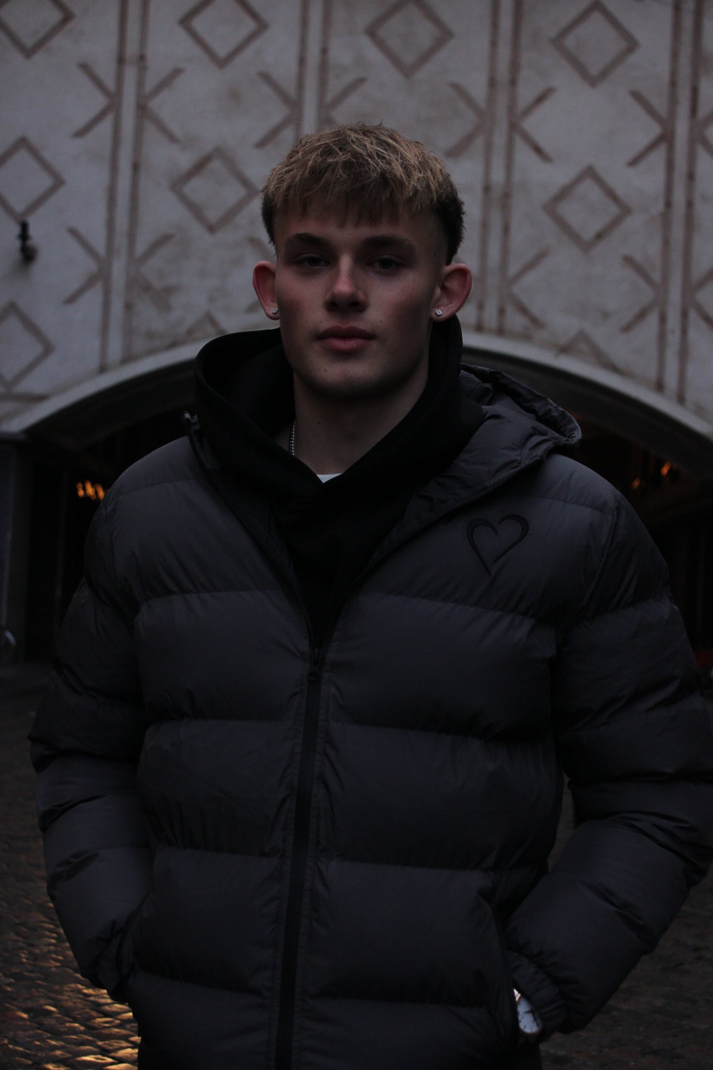Winterjacket with Heart - Grey