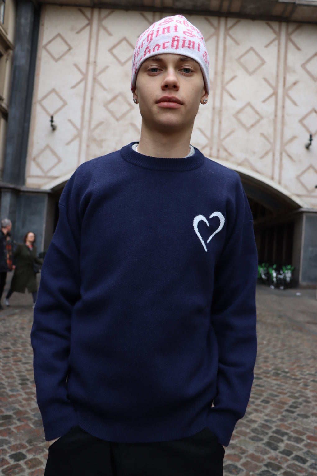 Soft Knit Striktrøje - Mørkeblå