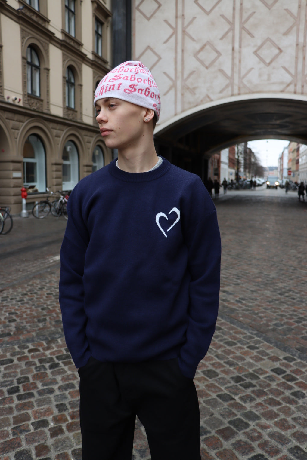 Soft Knit Striktrøje - Mørkeblå