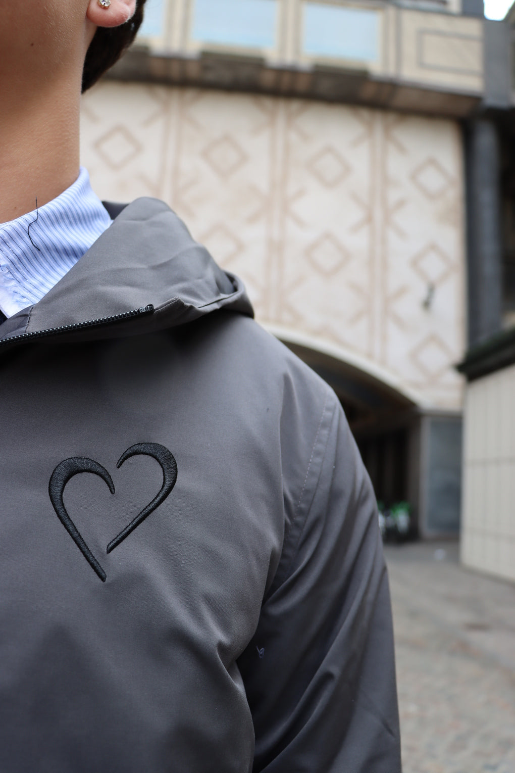 Windjacket with Back Logo - Grey