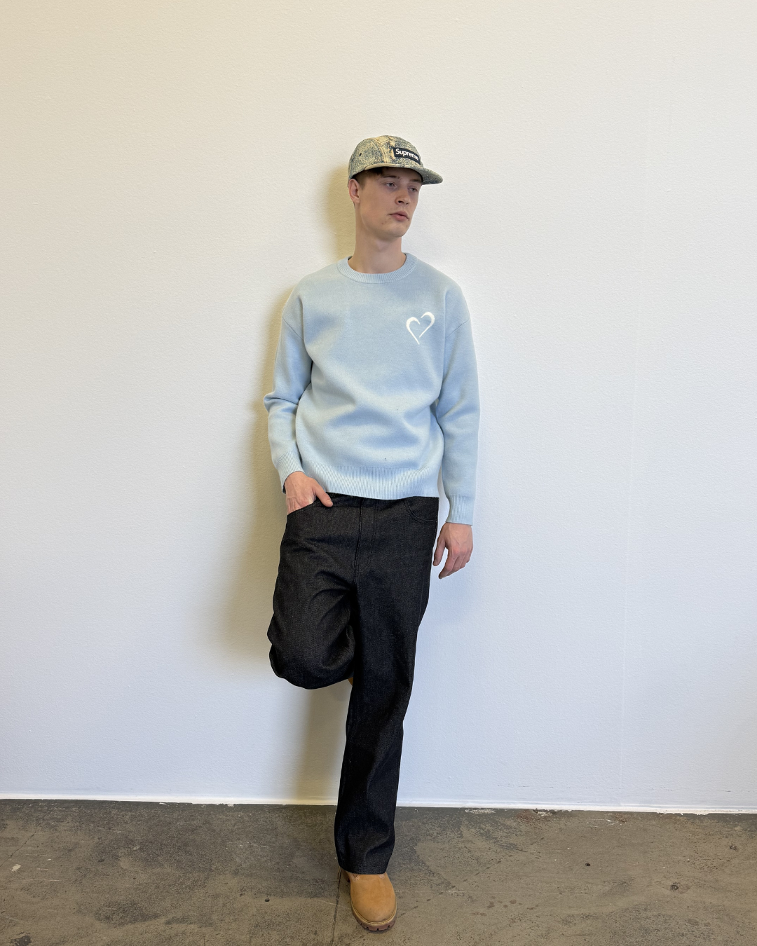 Soft Knit Striktrøje Lyseblå