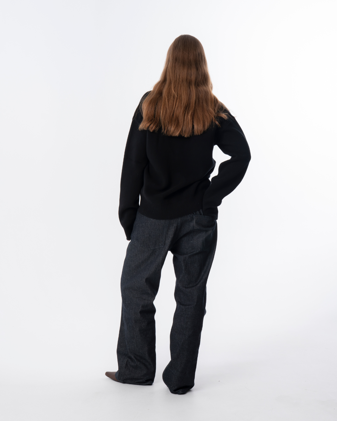 Merino Wool Cardigan Unisex  - Black