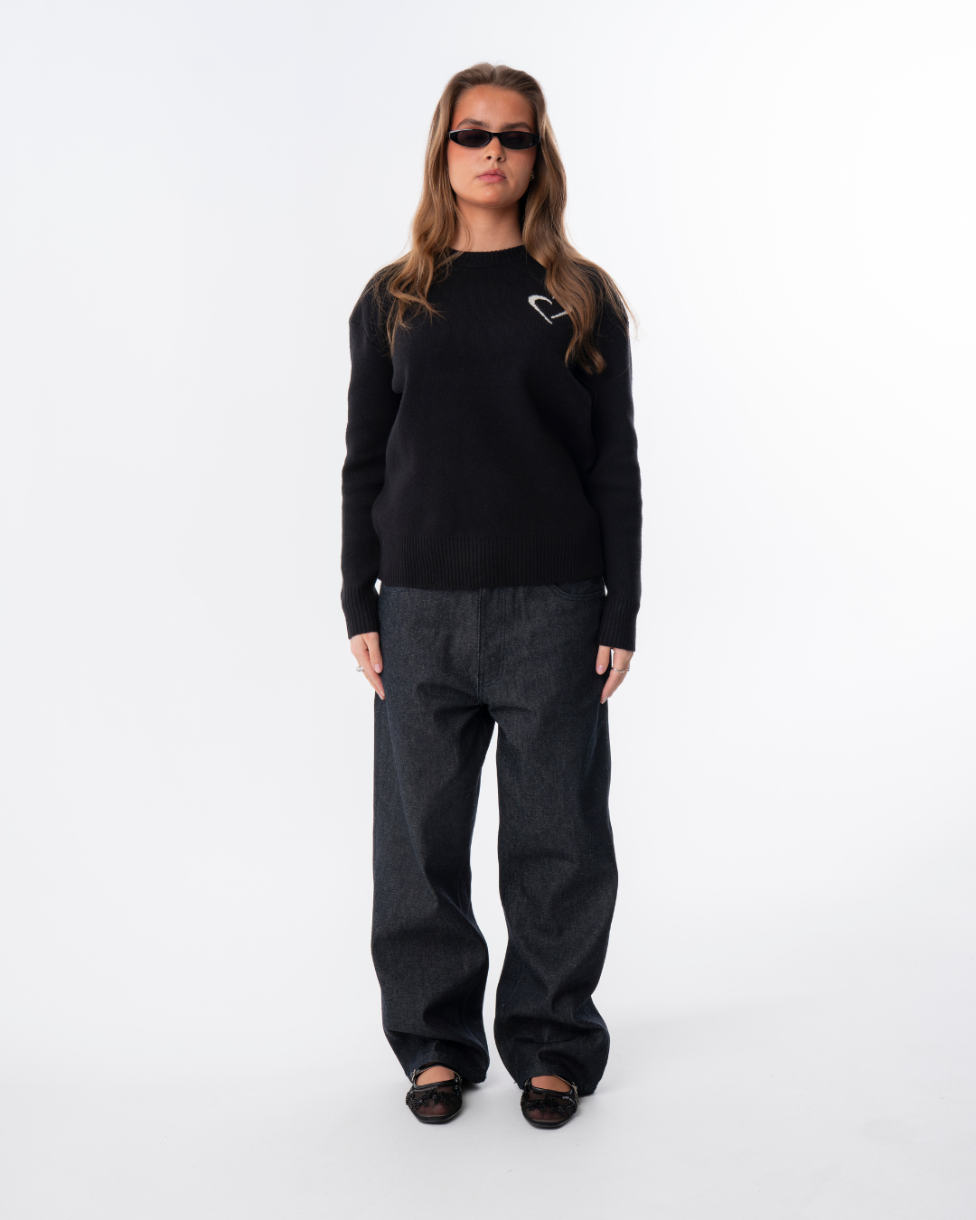 Soft Knit Striktrøje Sort