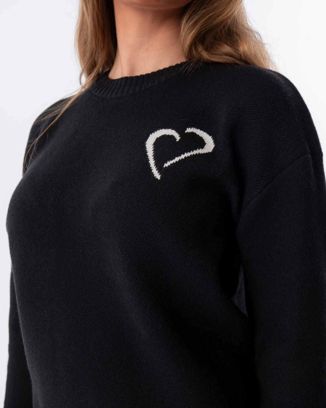 Soft Knit Striktrøje Sort