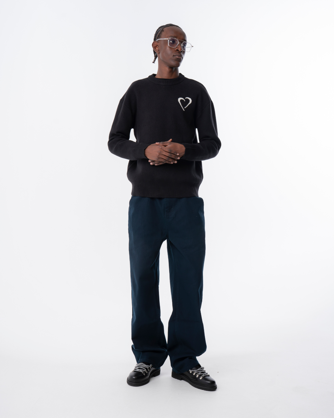 Soft Knit Striktrøje Sort