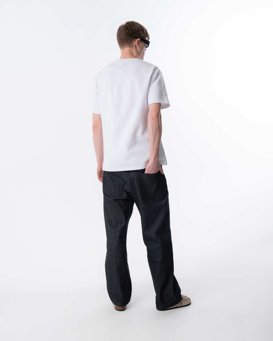 Signatur T-Shirt med hvidt blue - Hvid