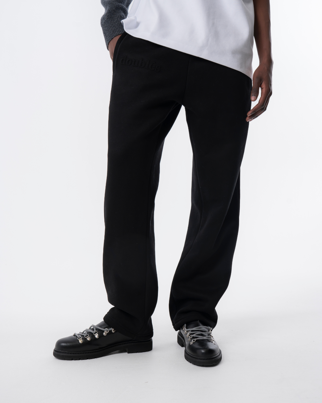 Embossed Joggingbukser Sort