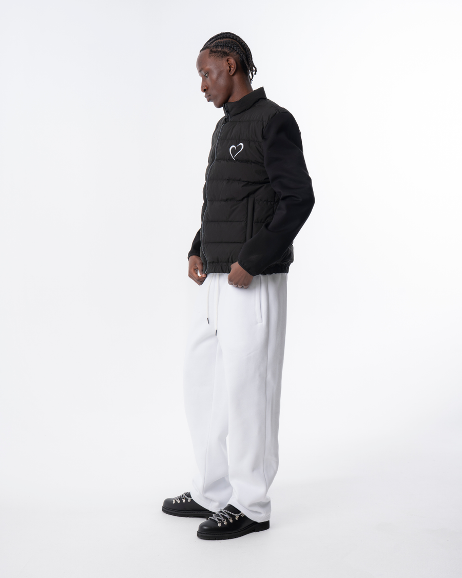 Embossed Jogging Pants - White