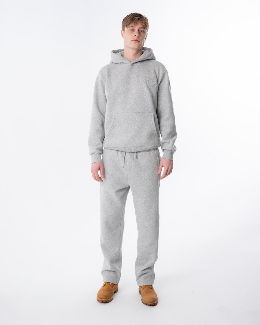 Embossed Joggingbukser Lysegrå