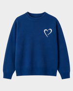 Soft Knit Striktrøje - Mørkeblå