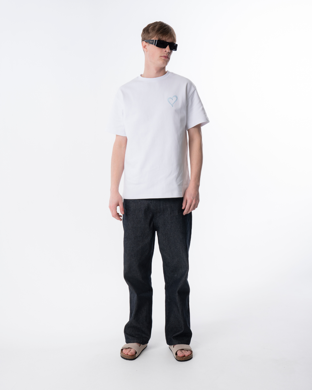Heavyweight T-Shirt med Special Light Blue Logo