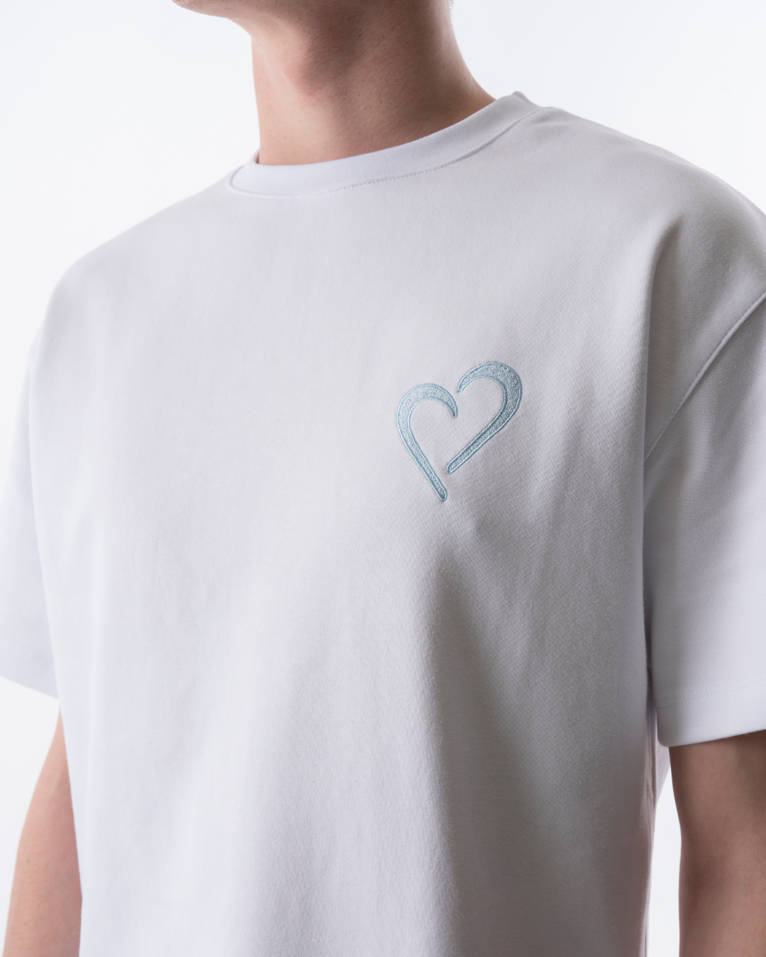 Heavyweight T-Shirt med Special Light Blue Logo