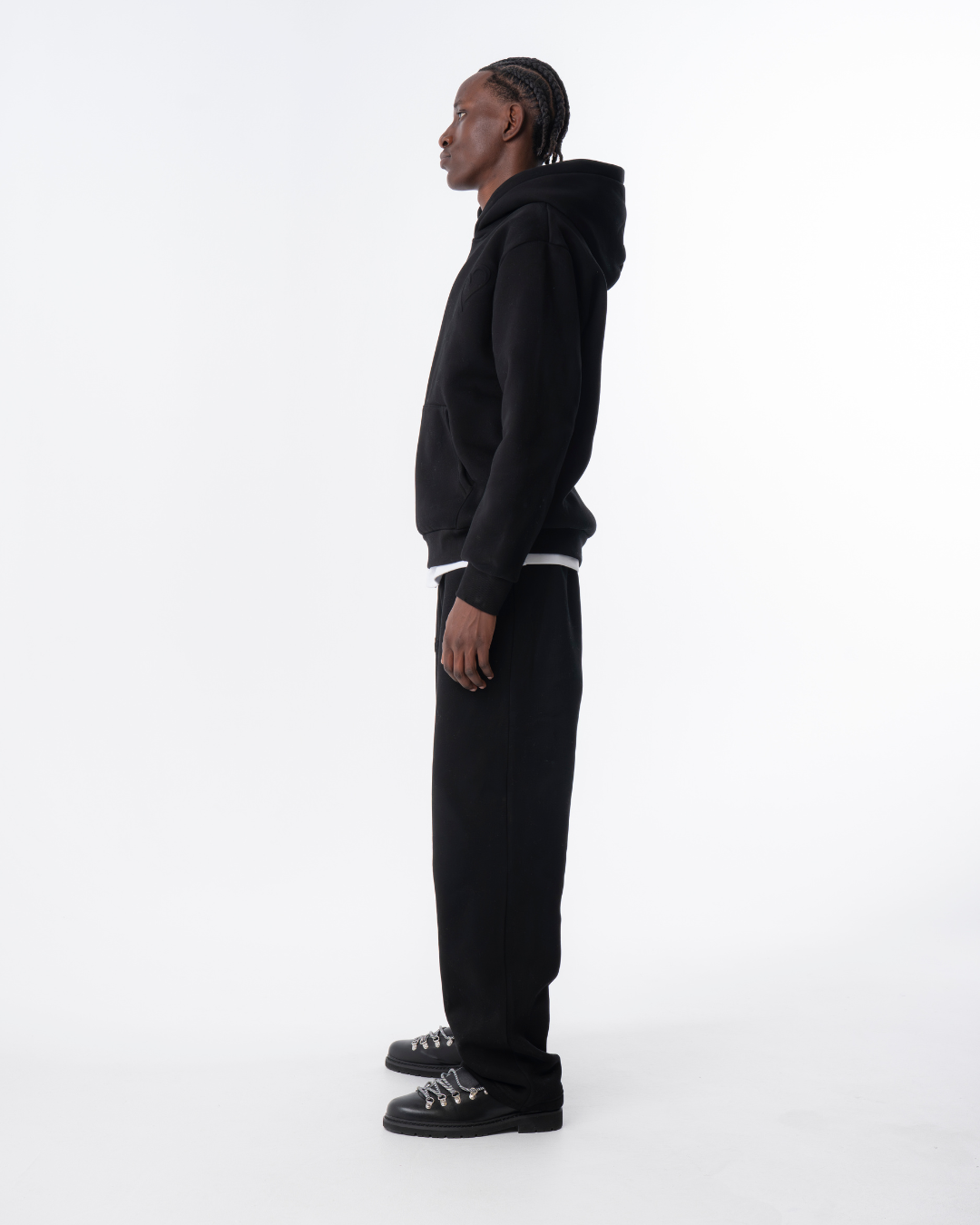 Embossed Hoodie Sort