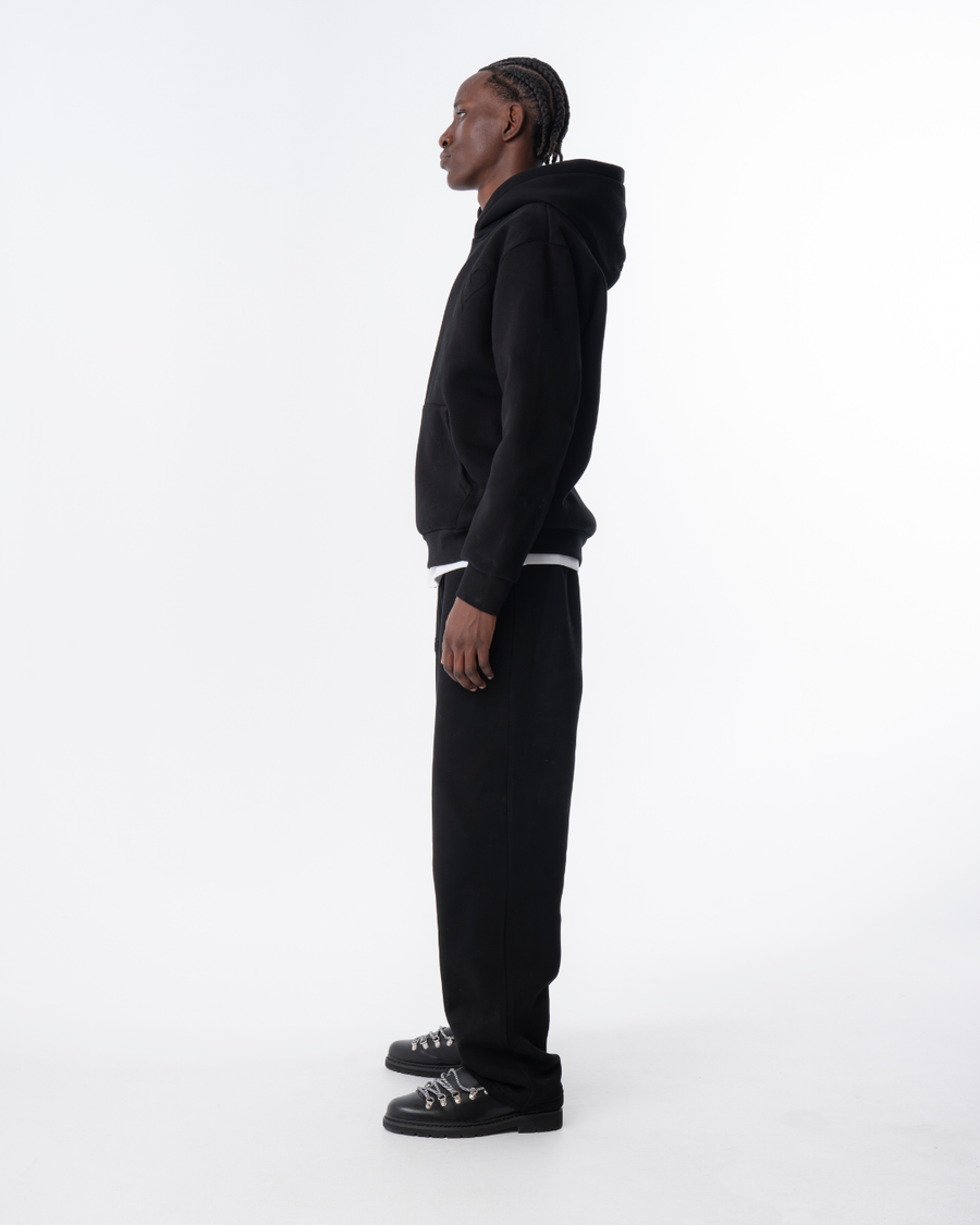 Embossed Hoodie Sort