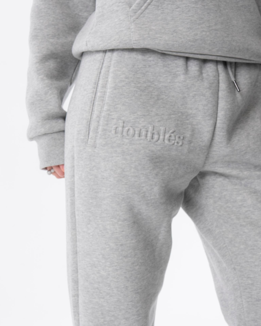 Joggingsæt (Hoodie & Bukser) Lysegrå