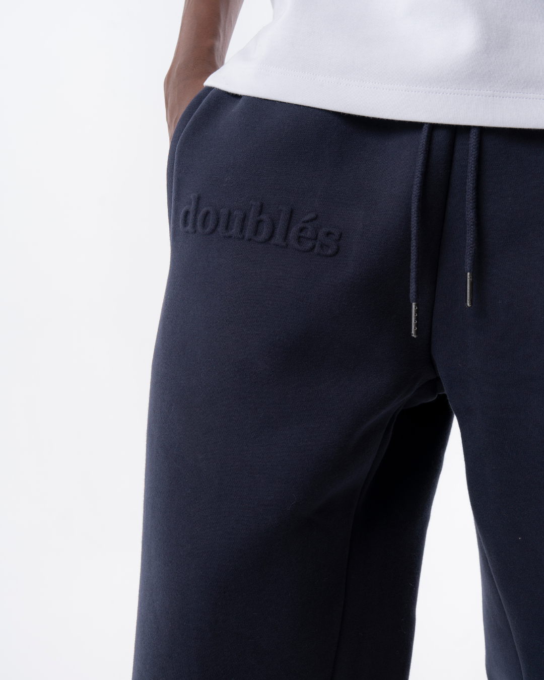 Embossed Joggingbukser Mørkeblå
