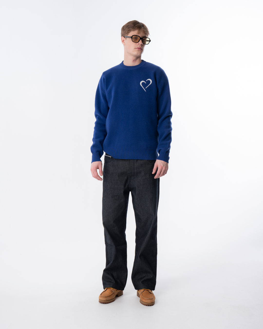 Soft Knit Striktrøje - Mørkeblå