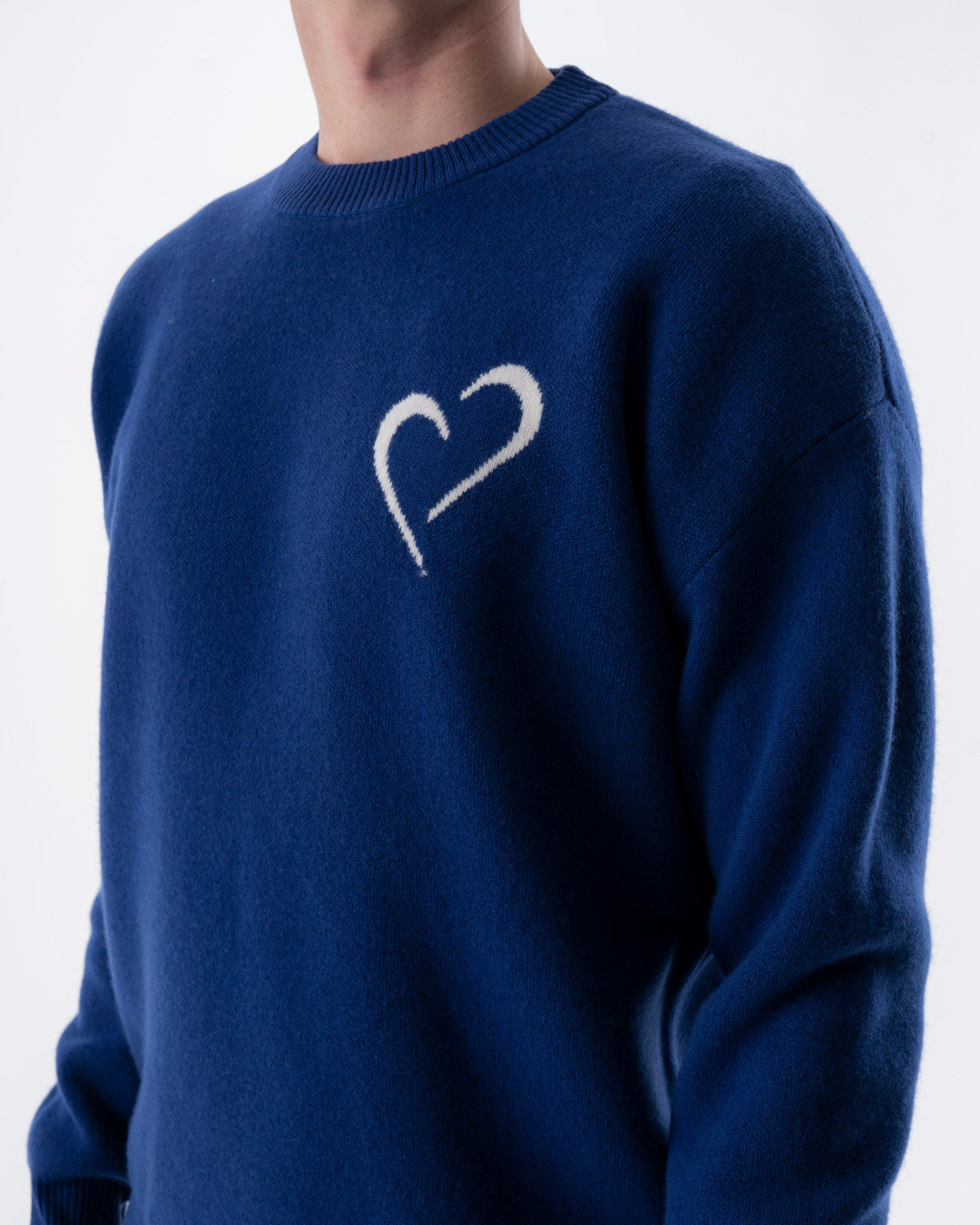 Soft Knit Striktrøje - Mørkeblå