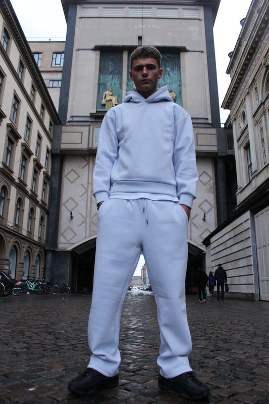 Sky Blue Cloud Hoodie with Embossed Logo