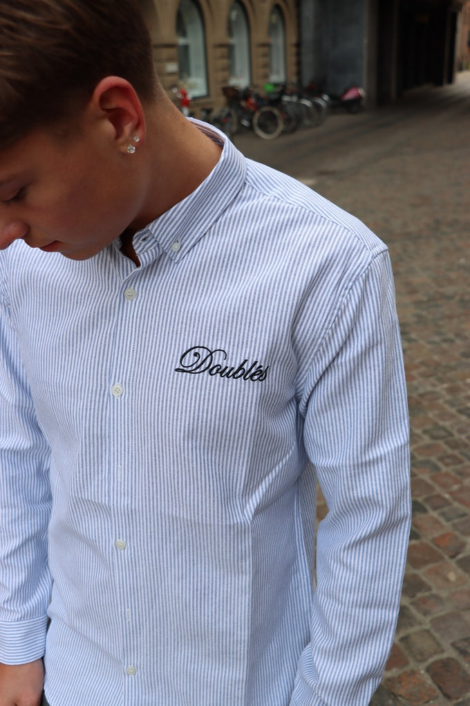 Long Sleeved Striped Shirt - Blue