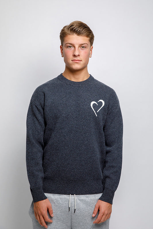 Merino Wool Sweater - Dark Grey