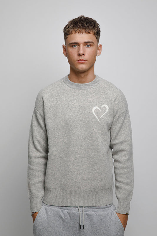 Merino Wool Sweater - Light Grey