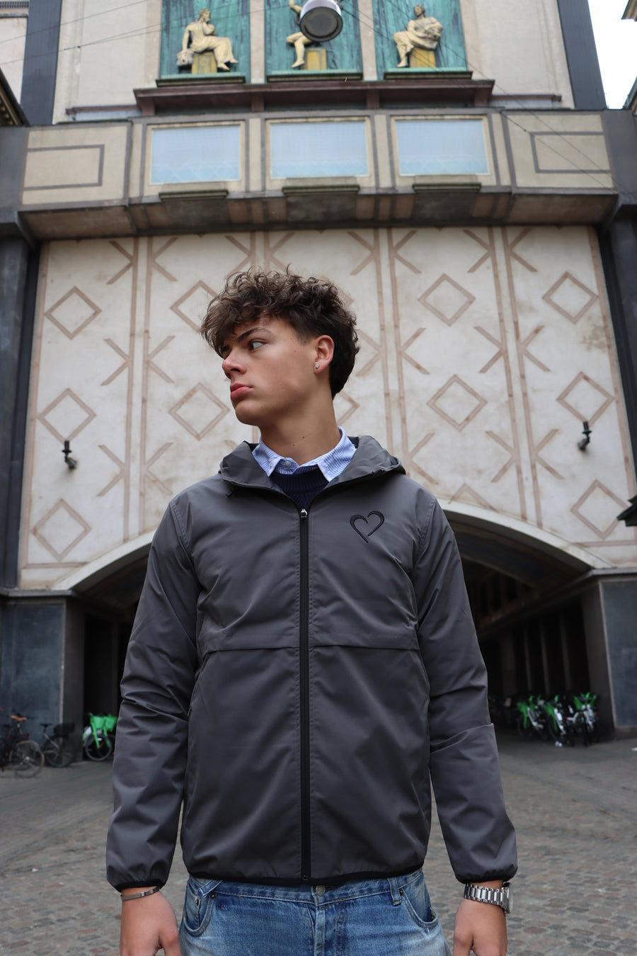 Windjacket with Back Logo - Grey