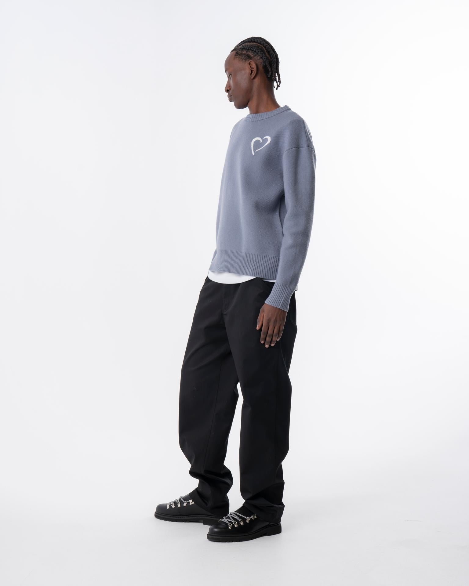 Soft Knit Sweater - Light Grey