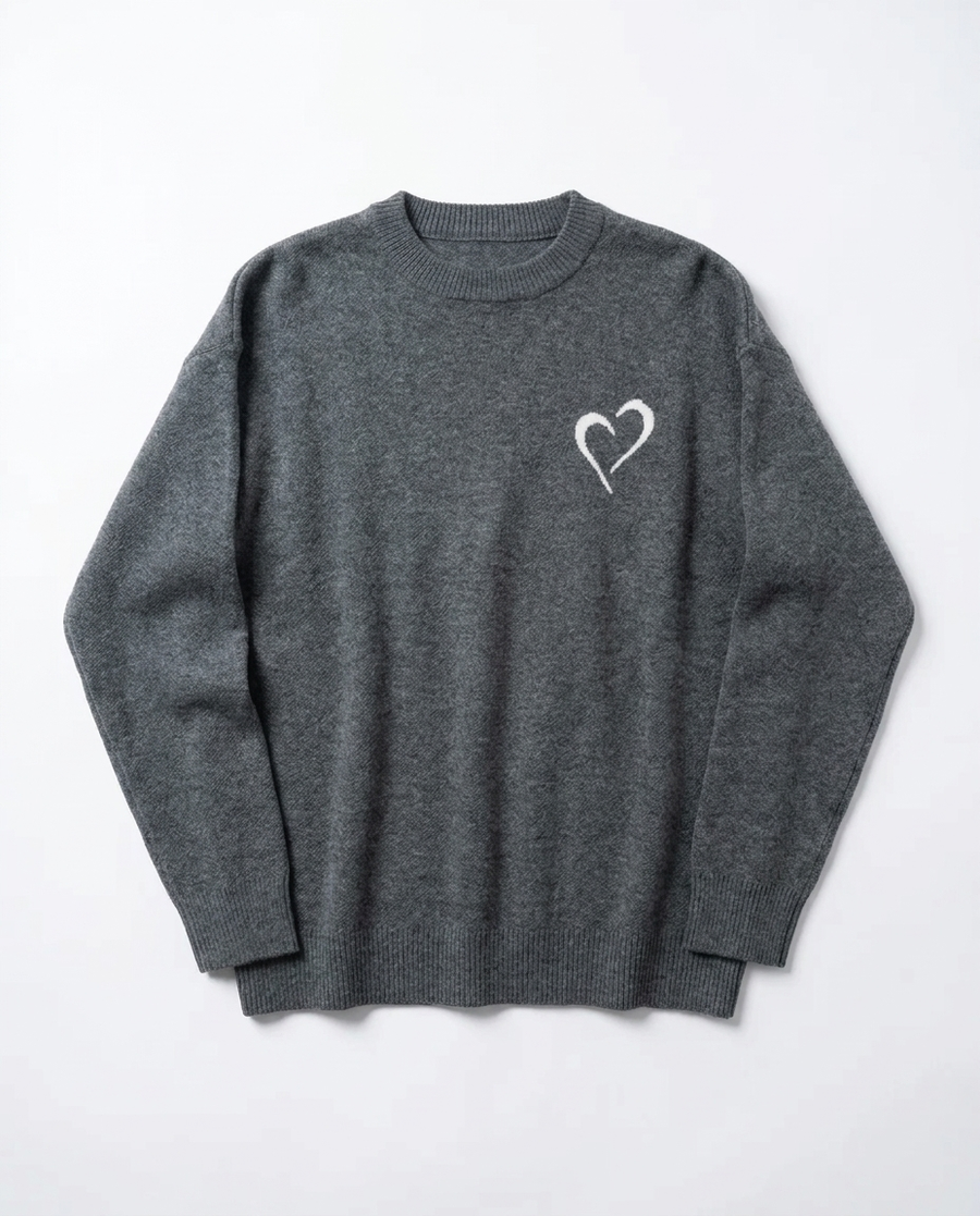 Soft Knit Striktrøje Grå