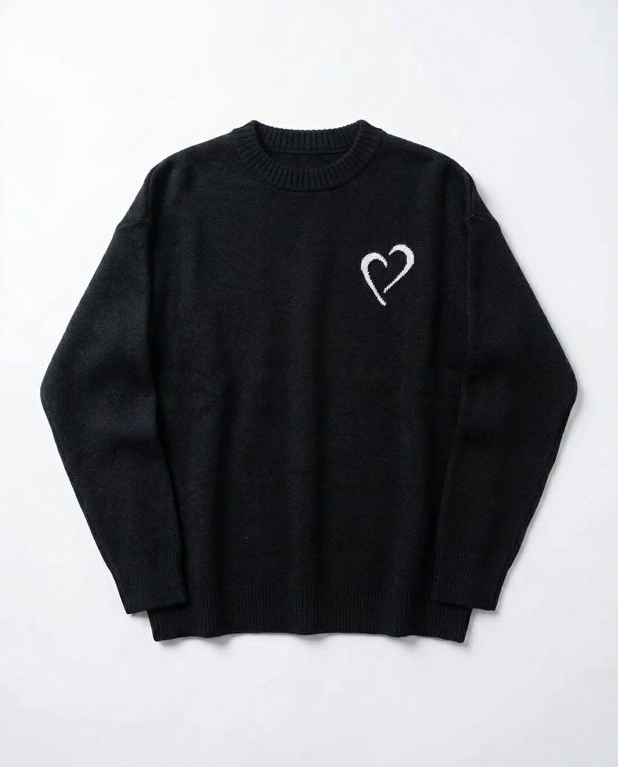 Soft Knit Striktrøje Sort