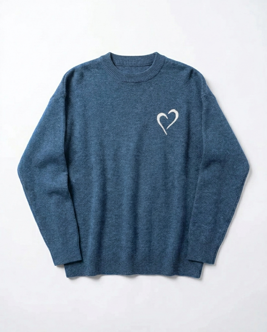 Soft Knit Striktrøje Blå