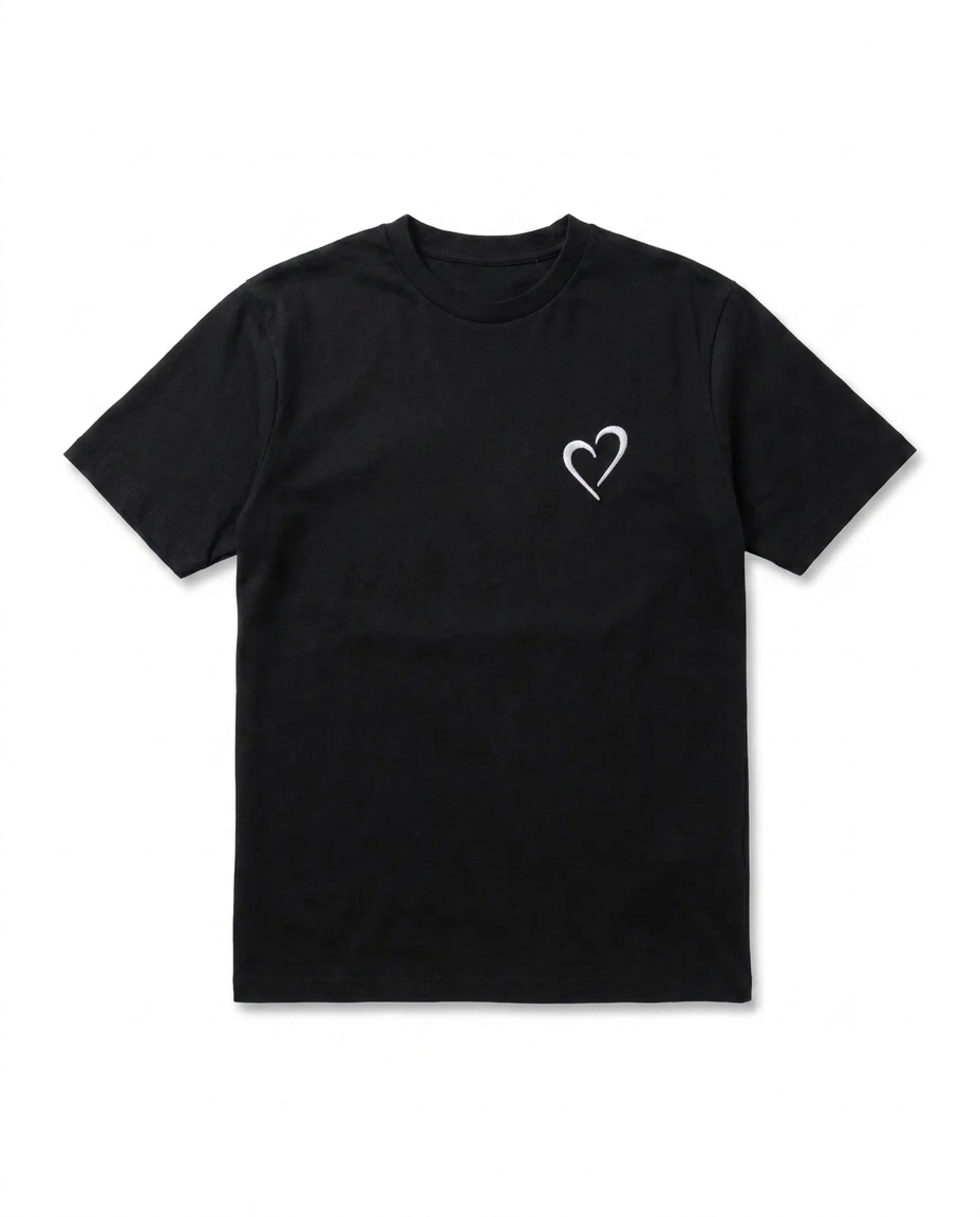 Heavyweight T Shirt til Piger Sort