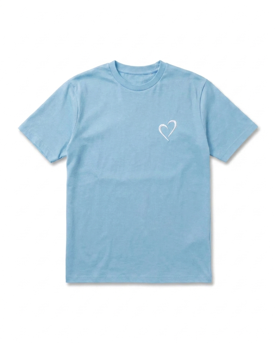 Womens Heavyweight T Shirt - Light Blue
