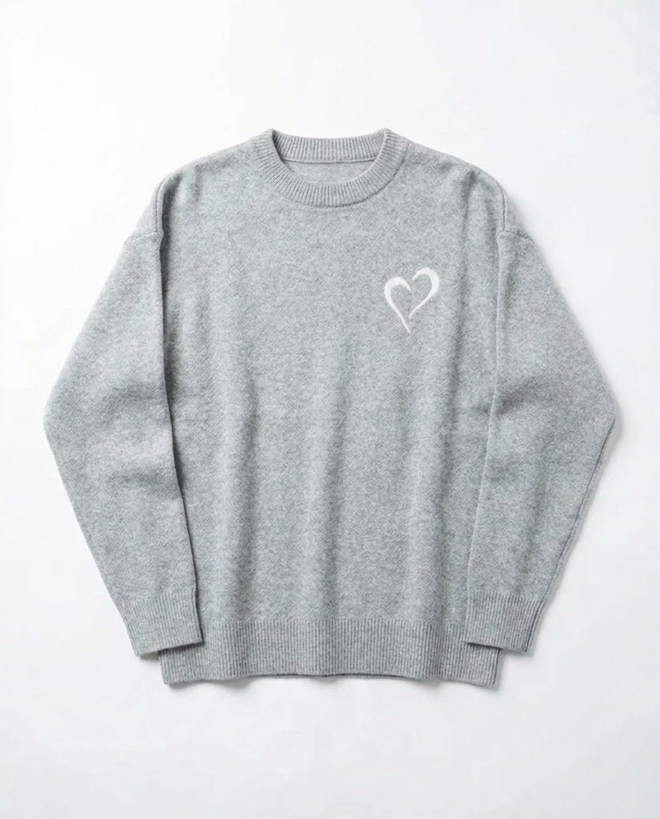 Merino Wool Sweater - Light Grey