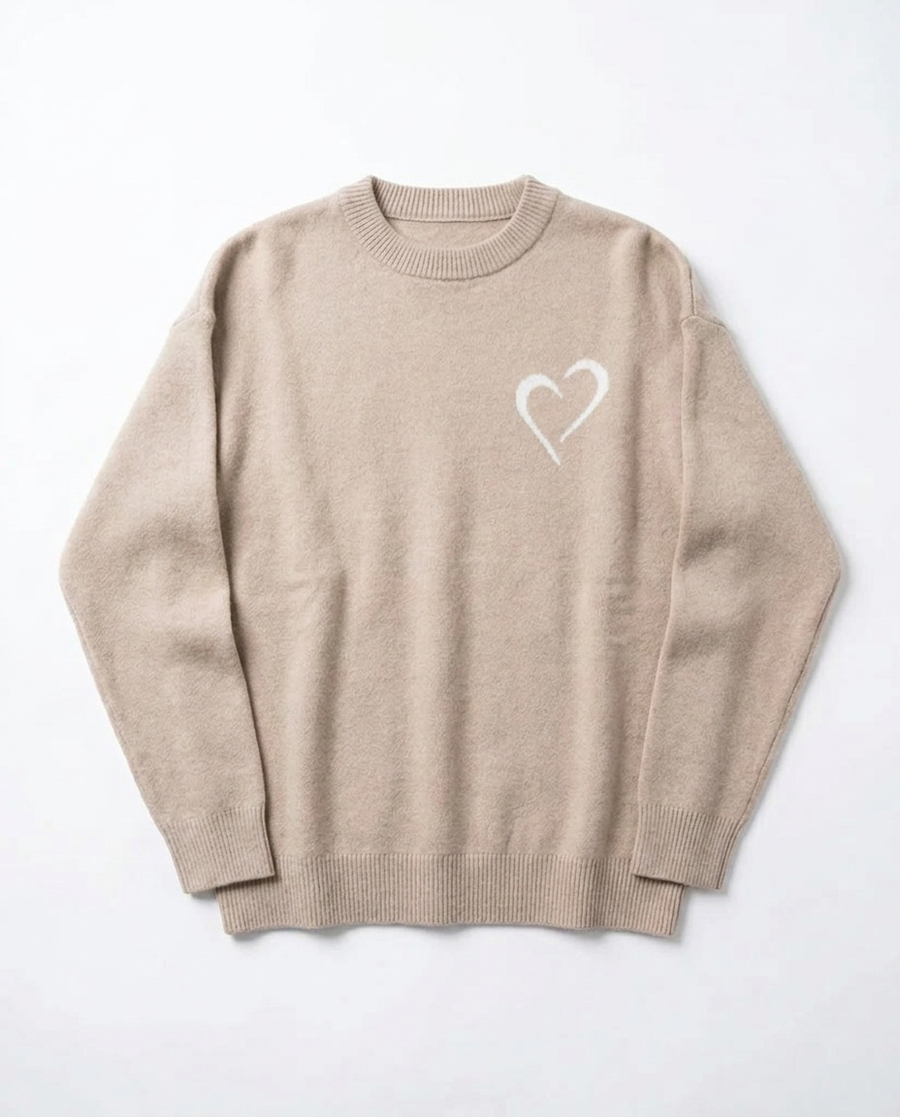 Merino Wool Sweater - Beige