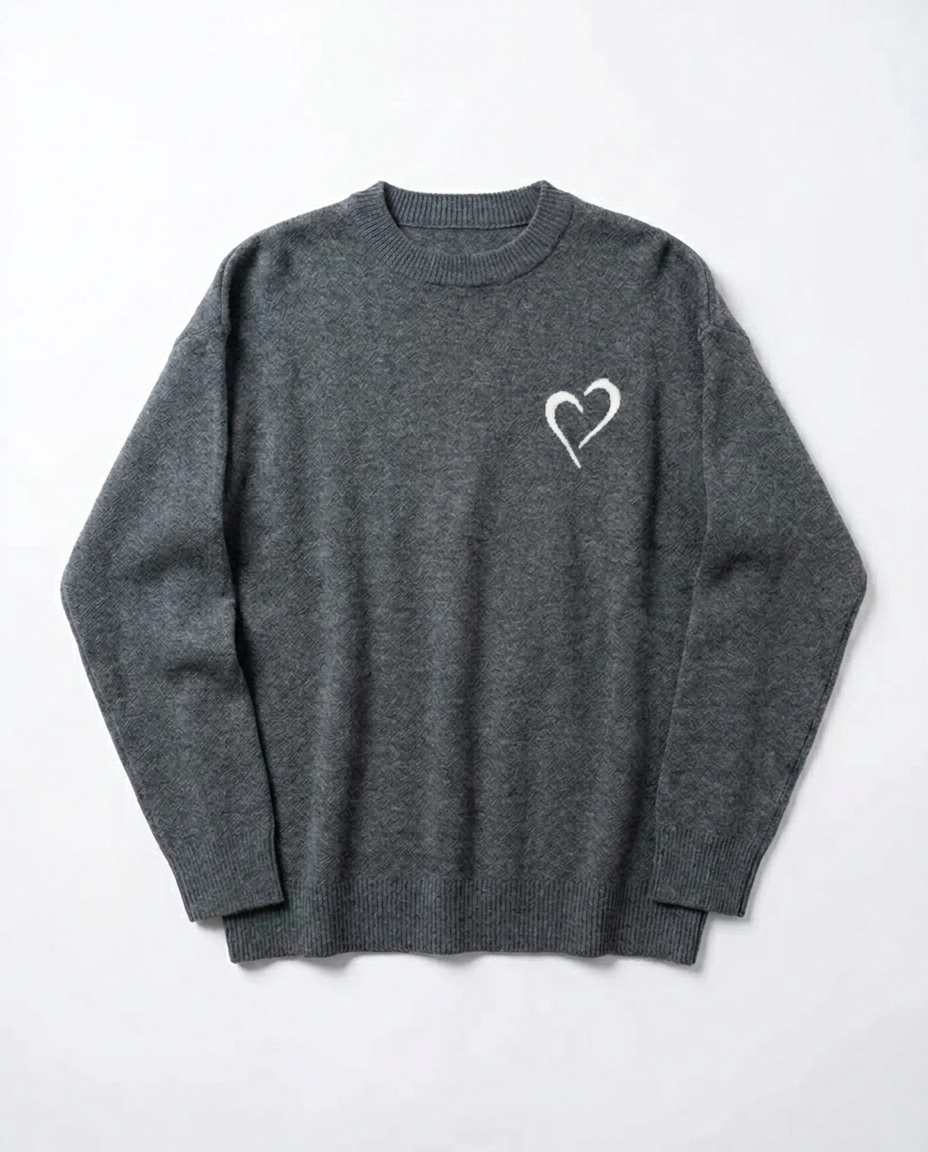 Merino Wool Sweater - Grey