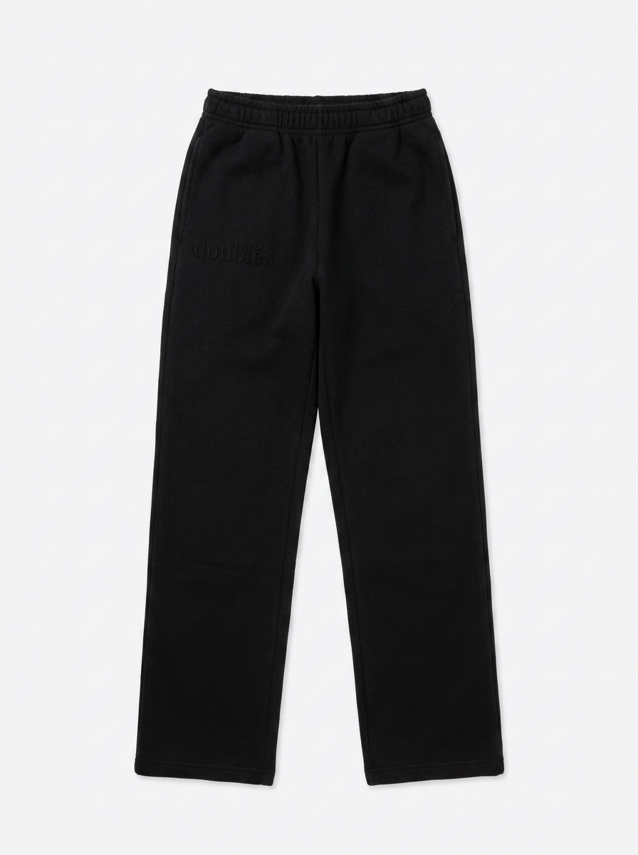 Embossed Jogging Pants - Black