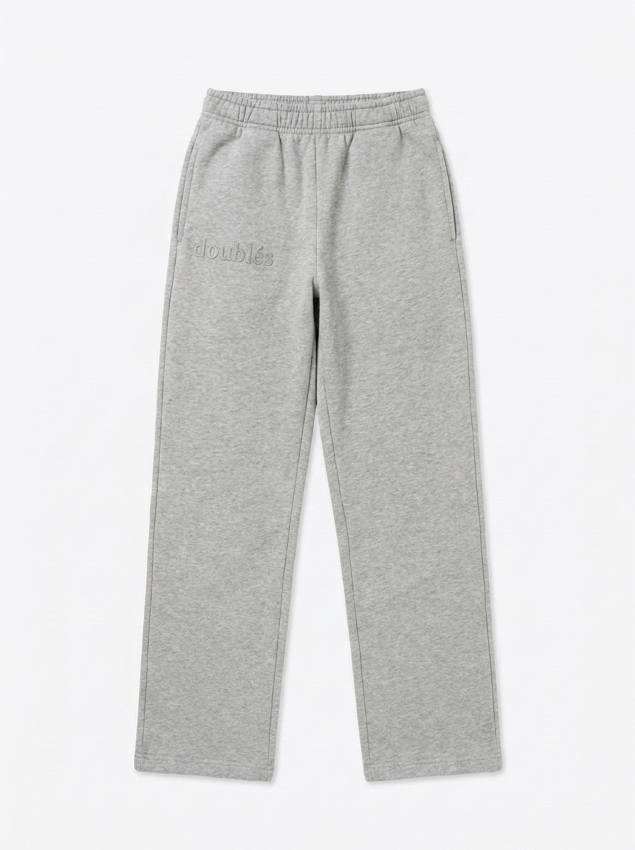 Embossed Jogging Pants - Light Grey - UNISEX