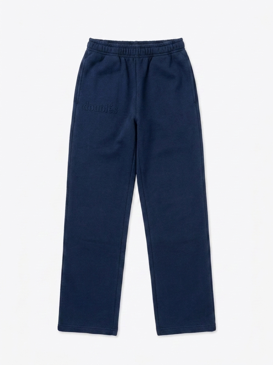 Embossed Joggingbukser Mørkeblå
