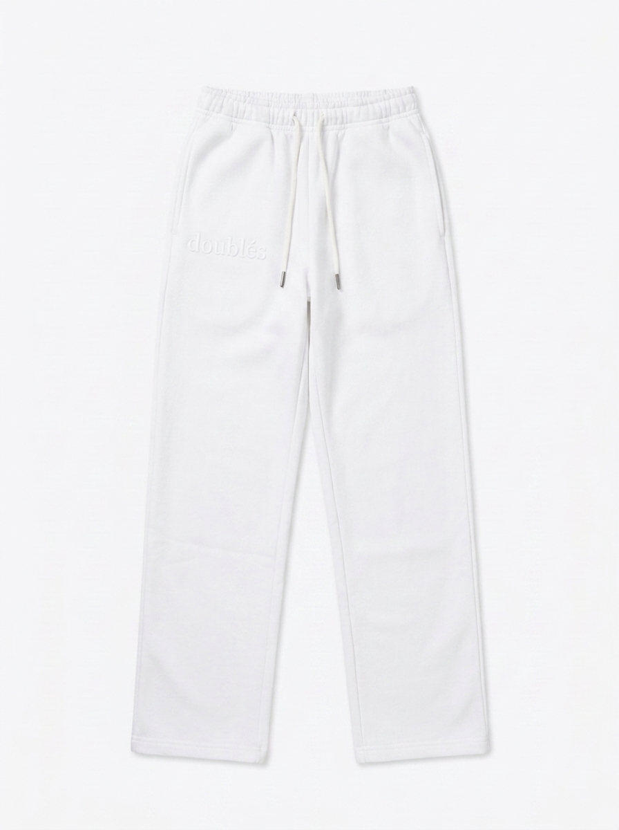 Embossed Jogging Pants - White