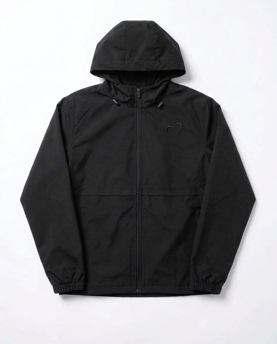 Windjacket with Back Logo - Black